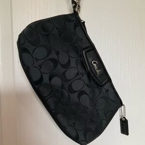 Coach black wristlet